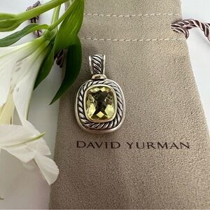 David Yurman 25mm Sterling and 14k Gold Albion Citrine Pendant